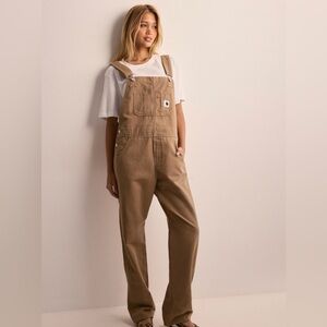Carhartt / Work in Progress - Light Brown Canvas Overalls with Bib Pocket